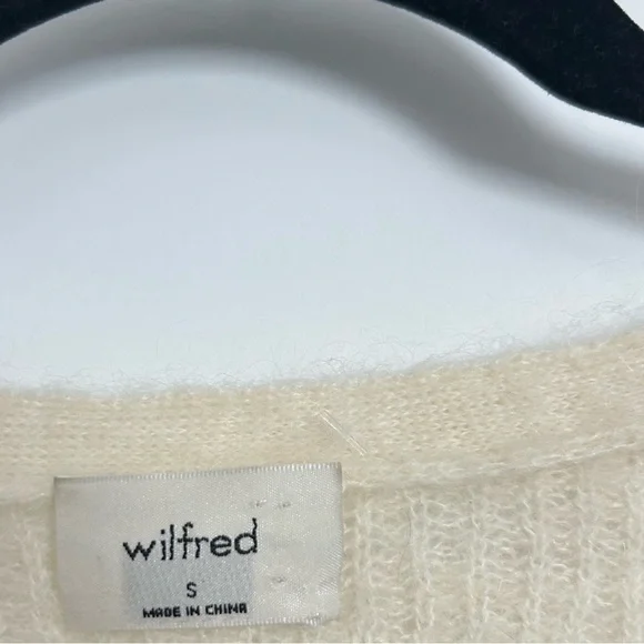 Aritzia Wilfred Mohair Alpaca Blend Cozy Cream Women's Sweater size small - Picture 7 of 11